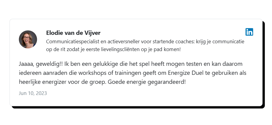 energize duel testimonials